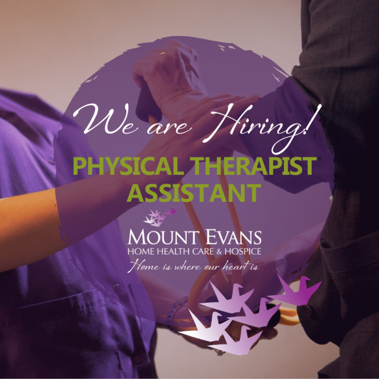 We're Hiring graphic - Physical Therapist Assistant