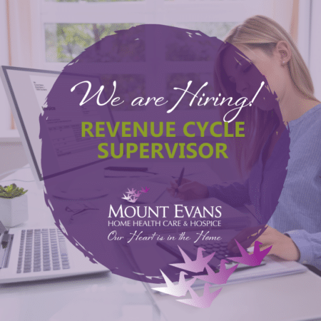 We're Hiring graphic - Revenue Cycle Supervisor