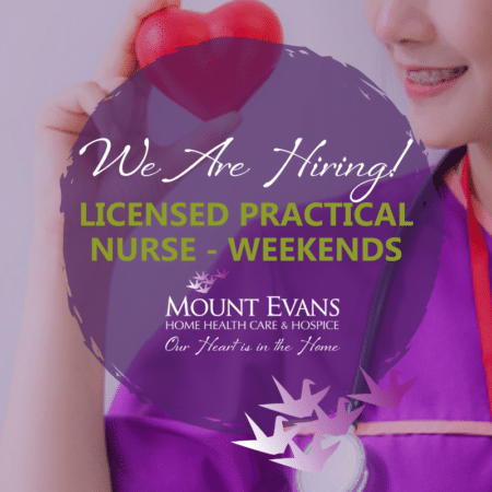 We're Hiring graphic - Licensed Practical Nurse - Weekends
